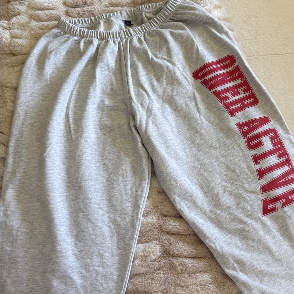 Oner Active Women's Light Gray Joggers with Red Logo - Small Long - Picture 4 of 7